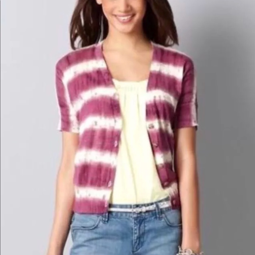 3/$25 👑 Ann Taylor Loft Cardigan XS Cotton Time Dye